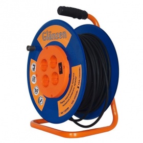 Удлинитель сетевой на катушке  GLANZEN КГ 3х1,5