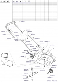Бензиновая газонокосилка Mega 5110 XAS 