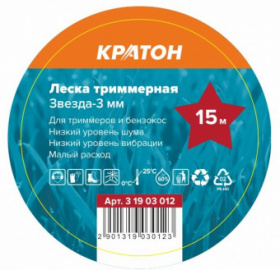  Леска триммерная Кратон Звезда-3,0мм 